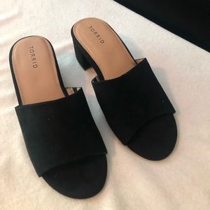 Torrid sandals - wide heel, black